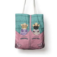 Western Yoke Tote Bag Meowdy Christmas And A Meow Year - Wonder Print Shop