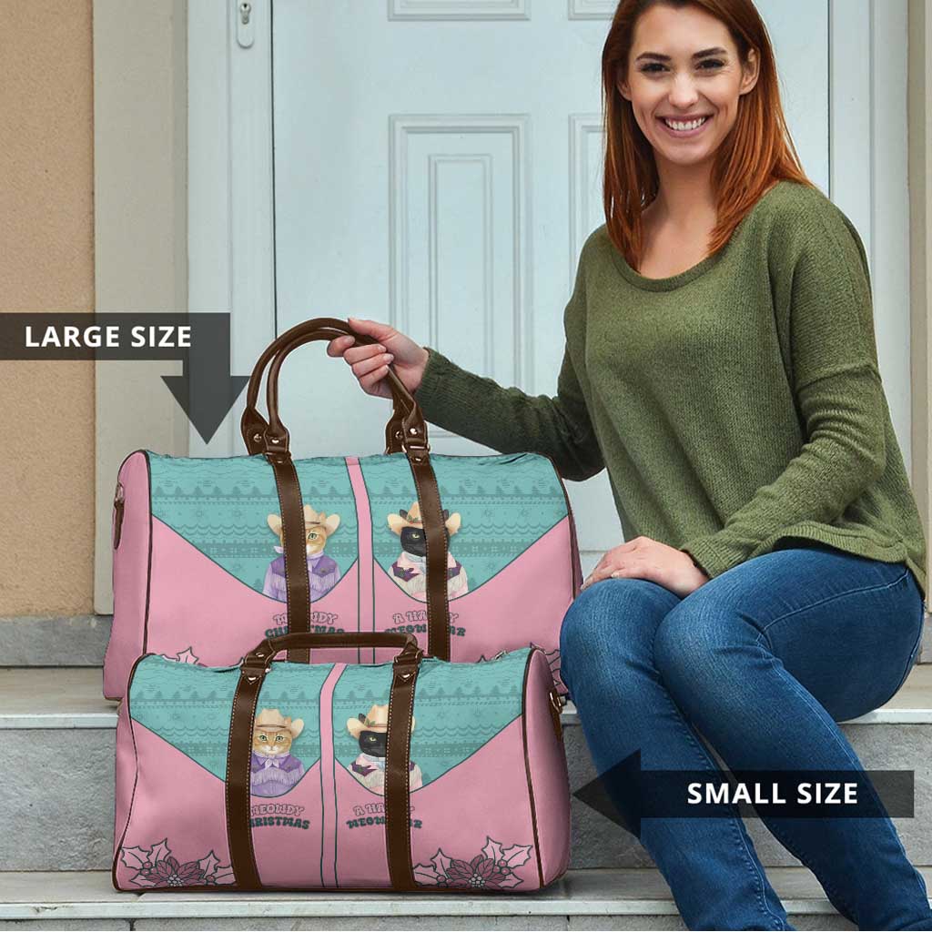 Western Yoke Travel Bag Meowdy Christmas And A Meow Year - Wonder Print Shop