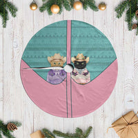 Western Yoke Tree Skirt Meowdy Christmas And A Meow Year - Wonder Print Shop