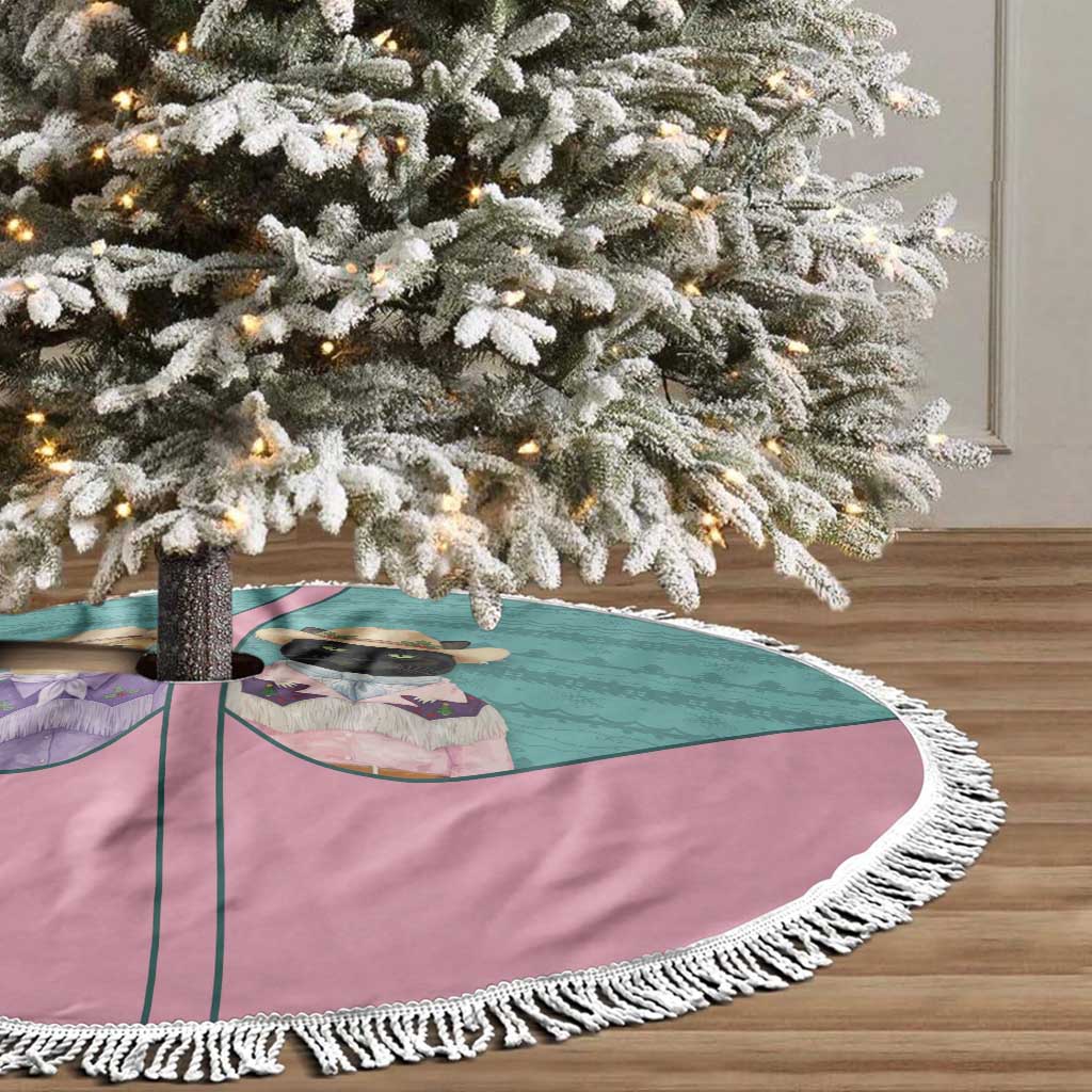 Western Yoke Tree Skirt Meowdy Christmas And A Meow Year - Wonder Print Shop