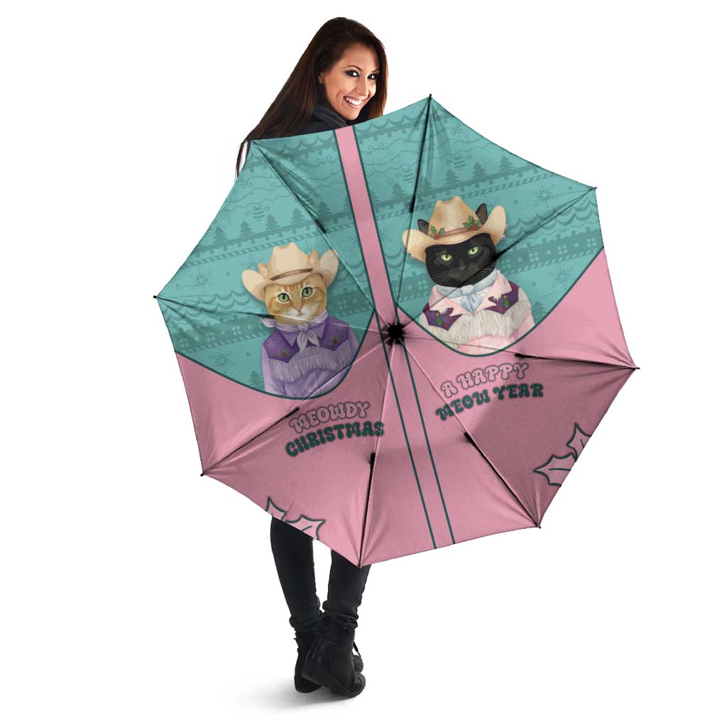 Western Yoke Umbrella Meowdy Christmas And A Meow Year - Wonder Print Shop