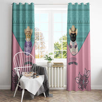 Western Yoke Window Curtain Meowdy Christmas And A Meow Year - Wonder Print Shop