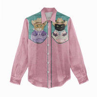 Western Yoke Women Casual Shirt Meowdy Christmas And A Meow Year - Wonder Print Shop