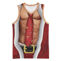 Christmas Costume Basketball Jersey Muscle Santa - Wonder Print Shop