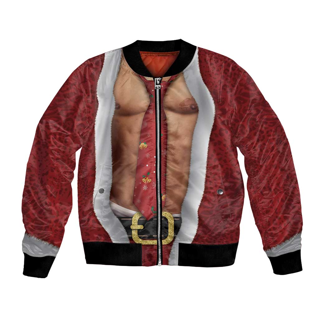 Christmas Costume Bomber Jacket Muscle Santa - Wonder Print Shop