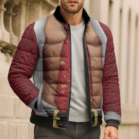 Christmas Costume Bomber Puffer Jacket Muscle Santa - Wonder Print Shop