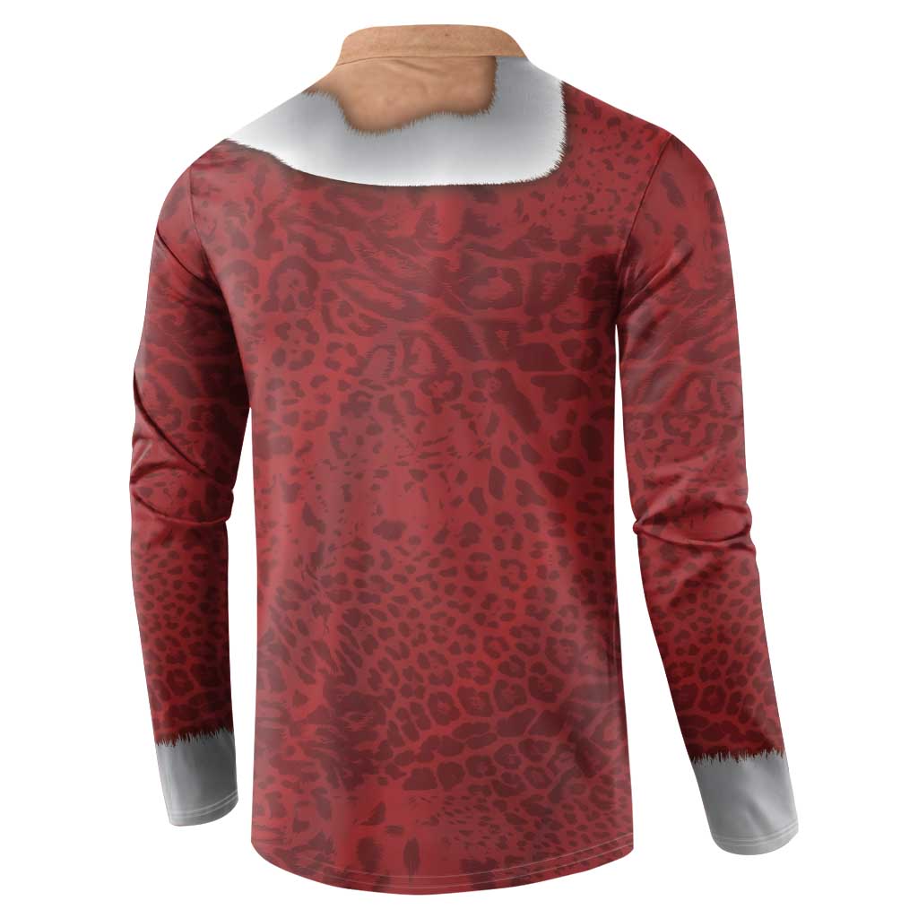 Christmas Costume Button Sweatshirt Muscle Santa - Wonder Print Shop