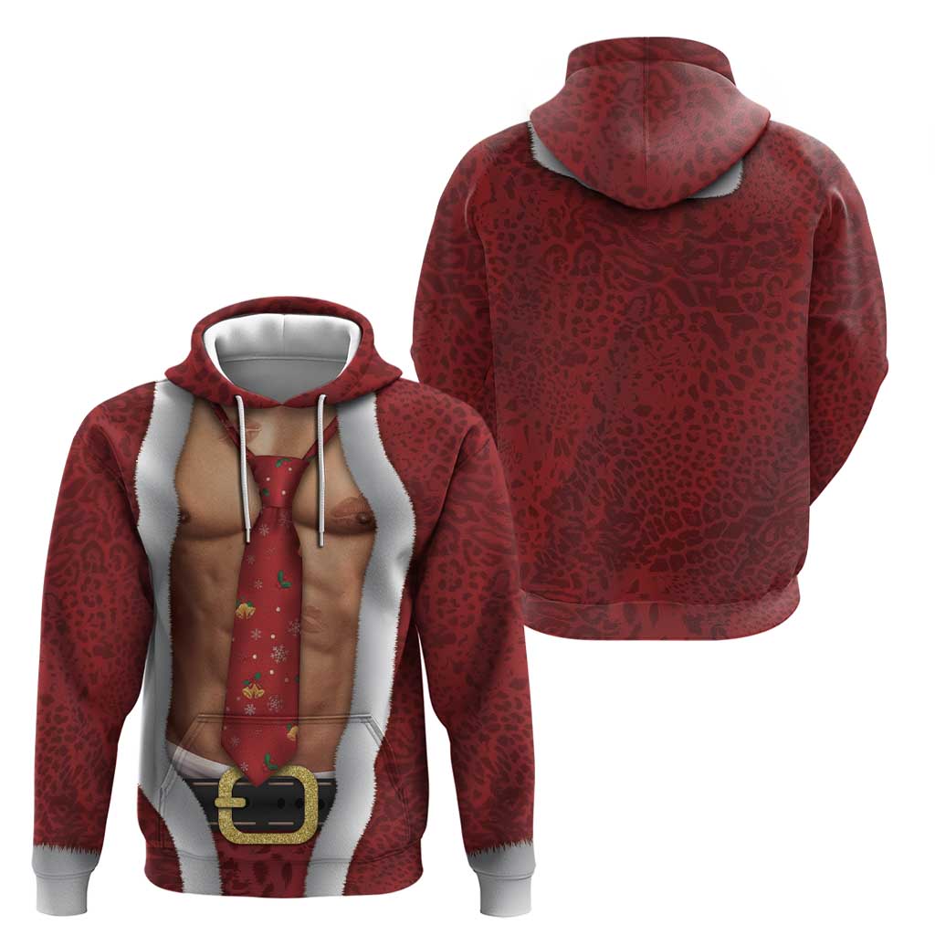 Christmas Costume Hoodie Muscle Santa - Wonder Print Shop