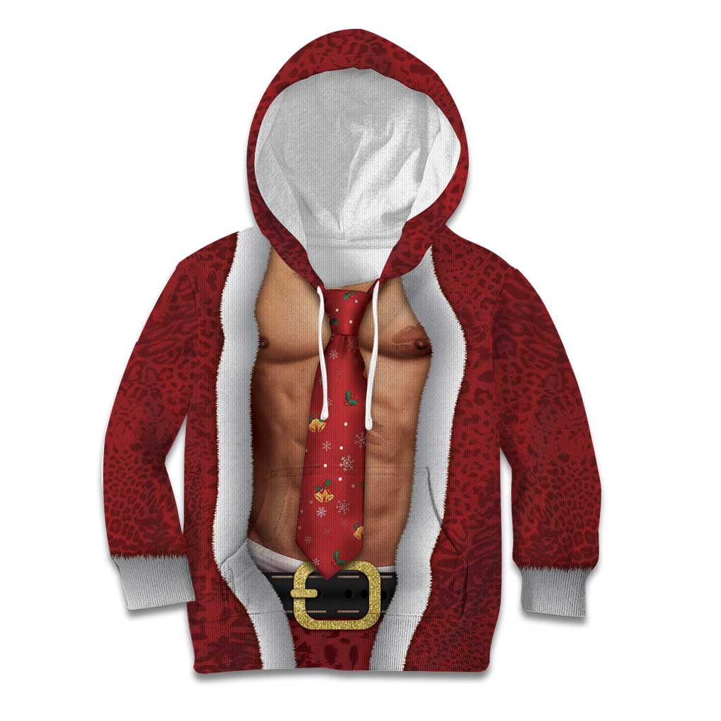 Christmas Costume Kid Hoodie Muscle Santa - Wonder Print Shop
