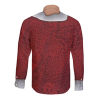 Christmas Costume Long Sleeve Button Shirt Muscle Santa - Wonder Print Shop