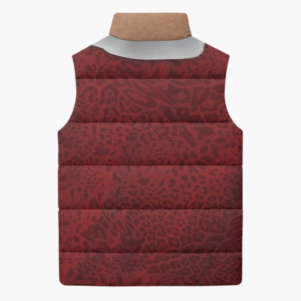 Christmas Costume Sleeveless Puffer Jacket Muscle Santa - Wonder Print Shop