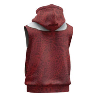 Christmas Costume Sleeveless Zip Hoodie Muscle Santa - Wonder Print Shop
