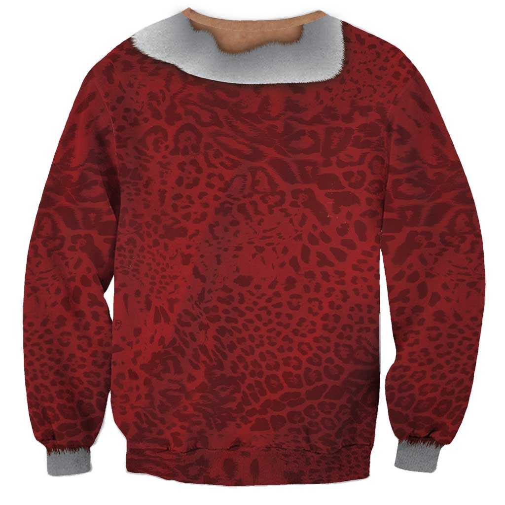 Christmas Costume Sweatshirt Muscle Santa - Wonder Print Shop