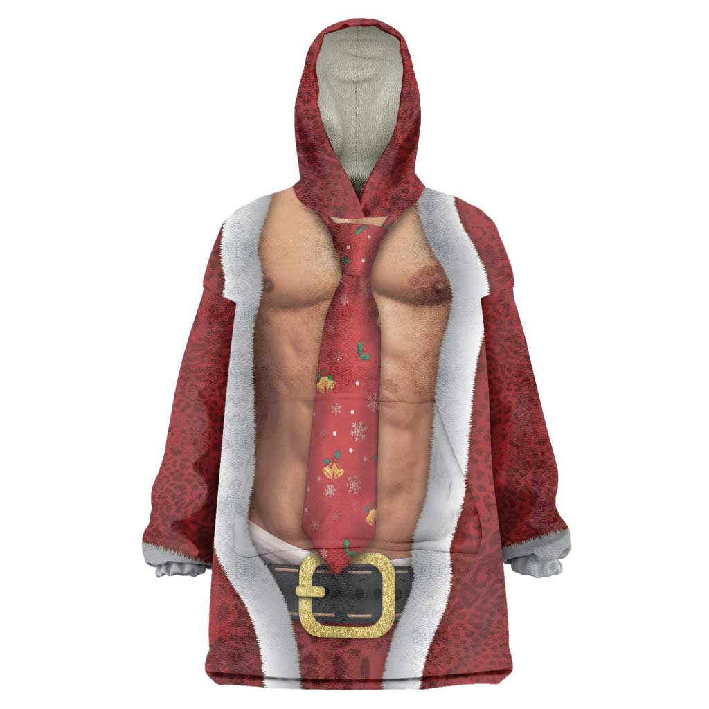 Christmas Costume Wearable Blanket Hoodie Muscle Santa - Wonder Print Shop