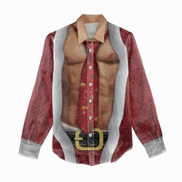 Christmas Costume Women Casual Shirt Muscle Santa - Wonder Print Shop