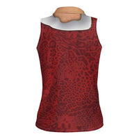 Christmas Costume Women Sleeveless Polo Shirt Muscle Santa - Wonder Print Shop