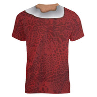 Christmas Costume Women V-Neck T-Shirt Muscle Santa - Wonder Print Shop