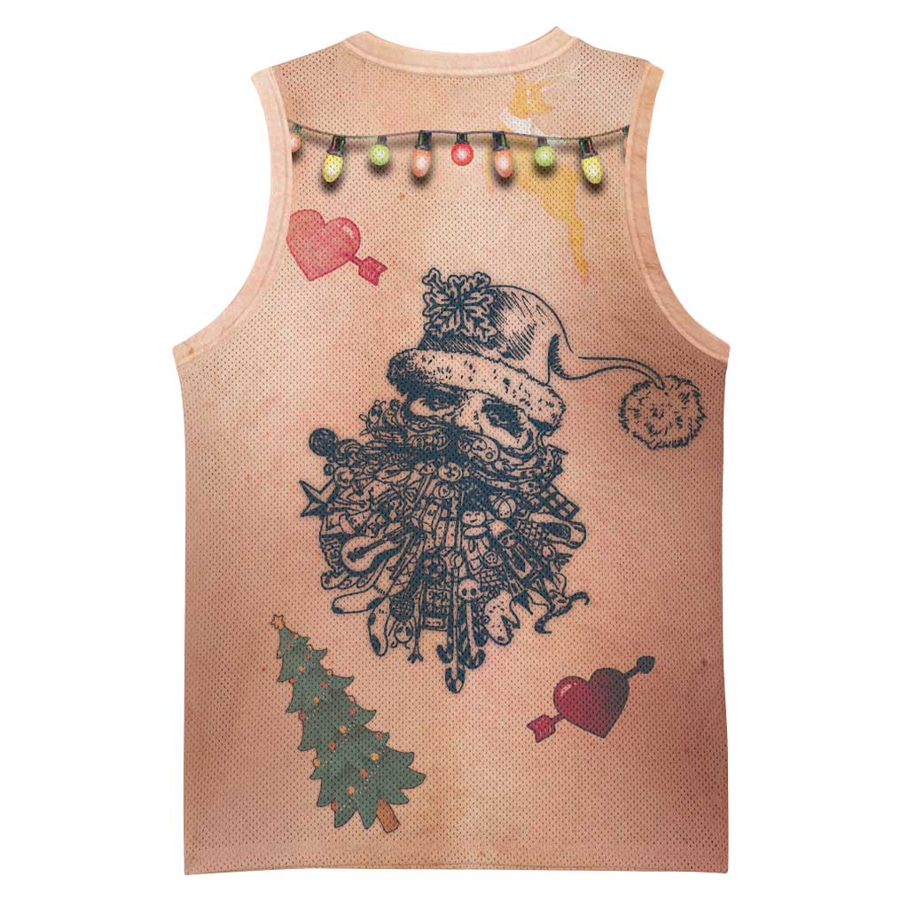 Christmas Costume Basketball Jersey Funny Hairy Body Xmas Tattoo - Wonder Print Shop