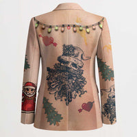 Christmas Costume Blazer Funny Hairy Body Xmas Tattoo - Wonder Print Shop