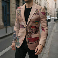 Christmas Costume Blazer Funny Hairy Body Xmas Tattoo - Wonder Print Shop