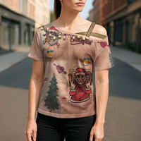 Christmas Costume Cross Shoulder Shirt Funny Hairy Body Xmas Tattoo - Wonder Print Shop