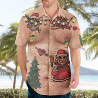 Christmas Costume Hawaiian Shirt Funny Hairy Body Xmas Tattoo - Wonder Print Shop