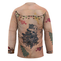 Christmas Costume Hockey Jersey Funny Hairy Body Xmas Tattoo - Wonder Print Shop