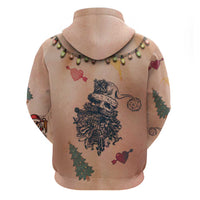 Christmas Costume Hoodie Funny Hairy Body Xmas Tattoo - Wonder Print Shop