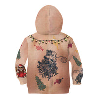 Christmas Costume Kid Hoodie Funny Hairy Body Xmas Tattoo - Wonder Print Shop