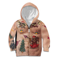 Christmas Costume Kid Hoodie Funny Hairy Body Xmas Tattoo - Wonder Print Shop