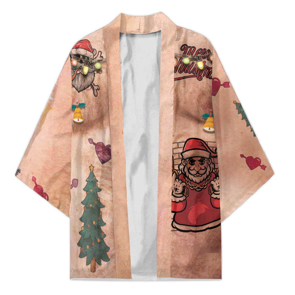 Christmas Costume Kimono Funny Hairy Body Xmas Tattoo - Wonder Print Shop