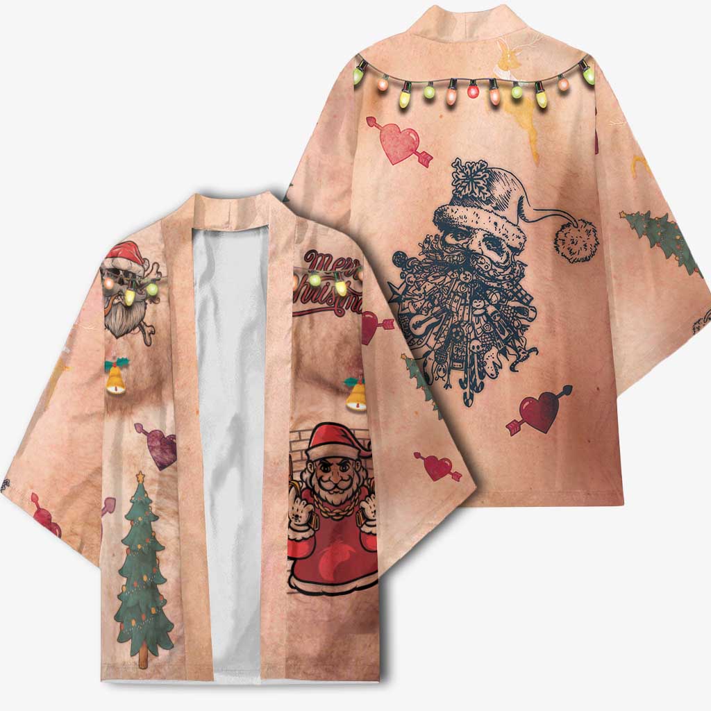 Christmas Costume Kimono Funny Hairy Body Xmas Tattoo - Wonder Print Shop