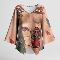 Christmas Costume Kimono Sleeve Blouse Funny Hairy Body Xmas Tattoo - Wonder Print Shop