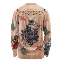 Christmas Costume Long Sleeve Shirt Funny Hairy Body Xmas Tattoo - Wonder Print Shop