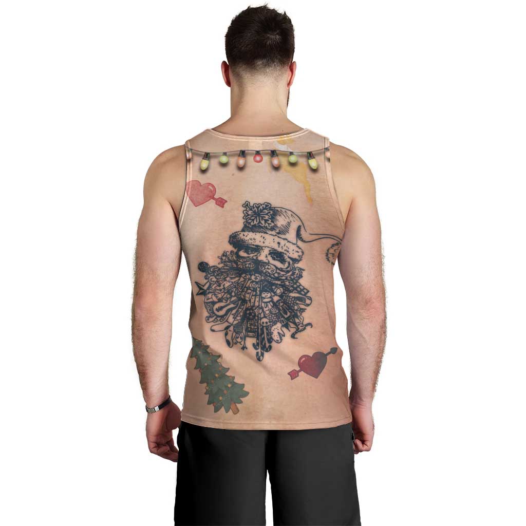 Christmas Costume Men Tank Top Funny Hairy Body Xmas Tattoo - Wonder Print Shop