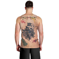 Christmas Costume Men Tank Top Funny Hairy Body Xmas Tattoo - Wonder Print Shop