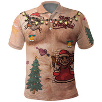Christmas Costume Polo Shirt Funny Hairy Body Xmas Tattoo - Wonder Print Shop