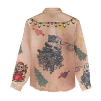 Christmas Costume Women Casual Shirt Funny Hairy Body Xmas Tattoo - Wonder Print Shop