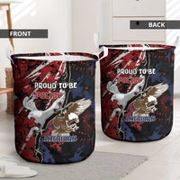 Polish American Heritage Month Laundry Basket Eagle With Grunge Style - Wonder Print Shop