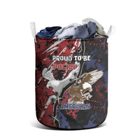 Polish American Heritage Month Laundry Basket Eagle With Grunge Style - Wonder Print Shop