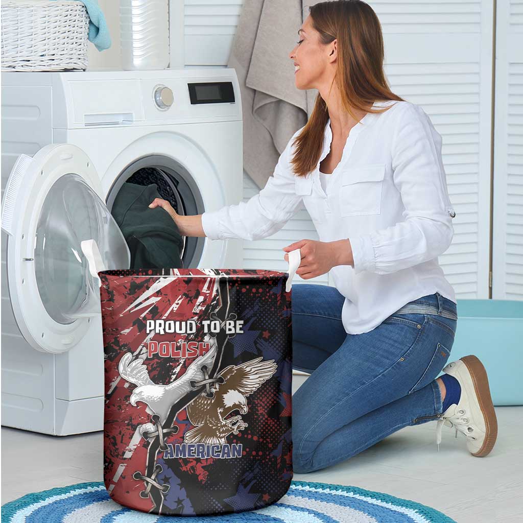 Polish American Heritage Month Laundry Basket Eagle With Grunge Style - Wonder Print Shop