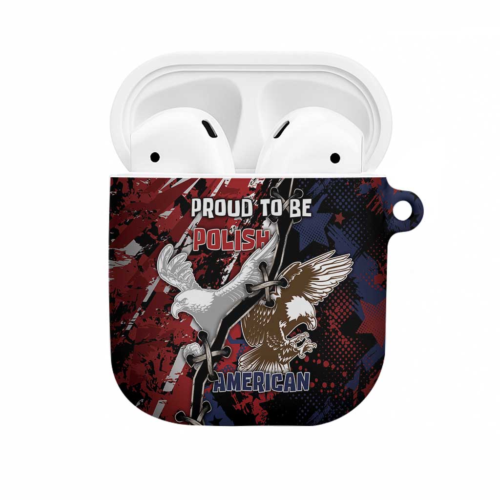 Polish American Heritage Month AirPods Case Eagle With Grunge Style - Wonder Print Shop