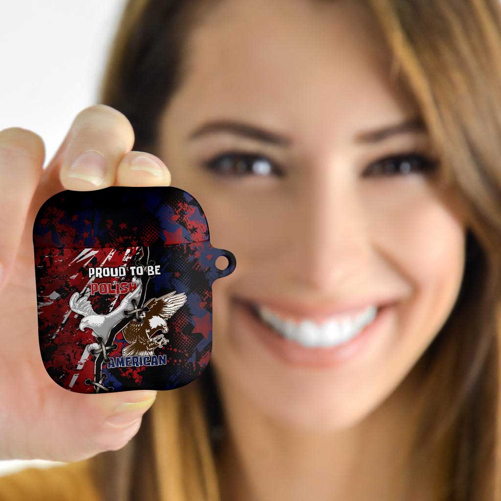 Polish American Heritage Month AirPods Case Eagle With Grunge Style - Wonder Print Shop