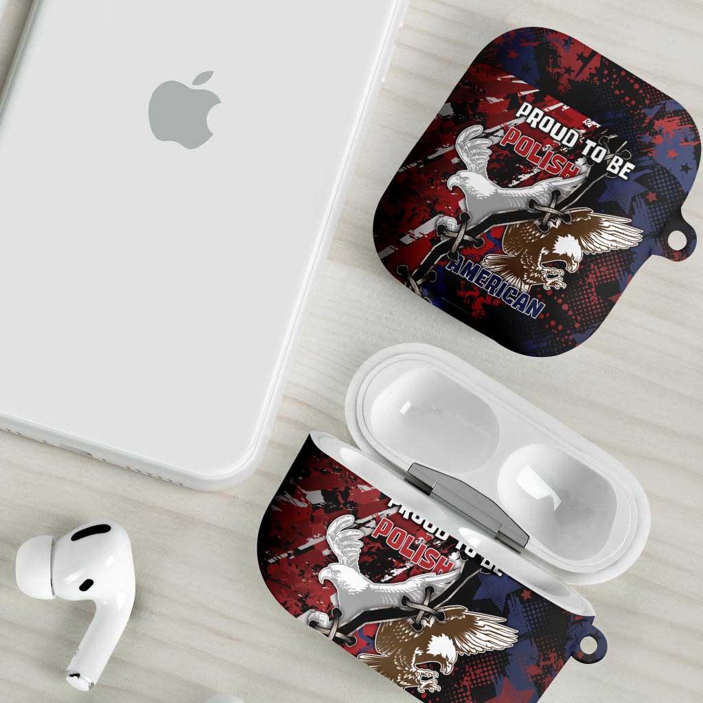 Polish American Heritage Month AirPods Case Eagle With Grunge Style - Wonder Print Shop