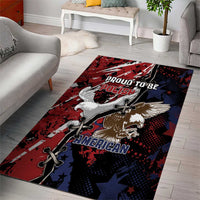 Polish American Heritage Month Area Rug Eagle With Grunge Style - Wonder Print Shop