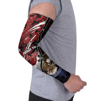 Personalized Polish American Heritage Month Arm Sleeves Eagle With Grunge Style - Wonder Print Shop