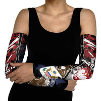 Personalized Polish American Heritage Month Arm Sleeves Eagle With Grunge Style - Wonder Print Shop