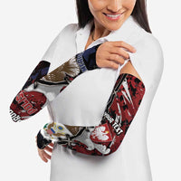 Personalized Polish American Heritage Month Arm Sleeves Eagle With Grunge Style - Wonder Print Shop