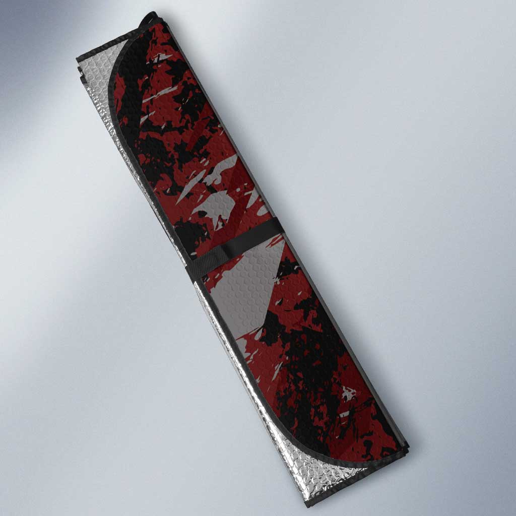 Polish American Heritage Month Auto Sun Shade Eagle With Grunge Style - Wonder Print Shop