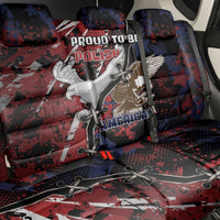 Polish American Heritage Month Back Car Seat Cover Eagle With Grunge Style - Wonder Print Shop